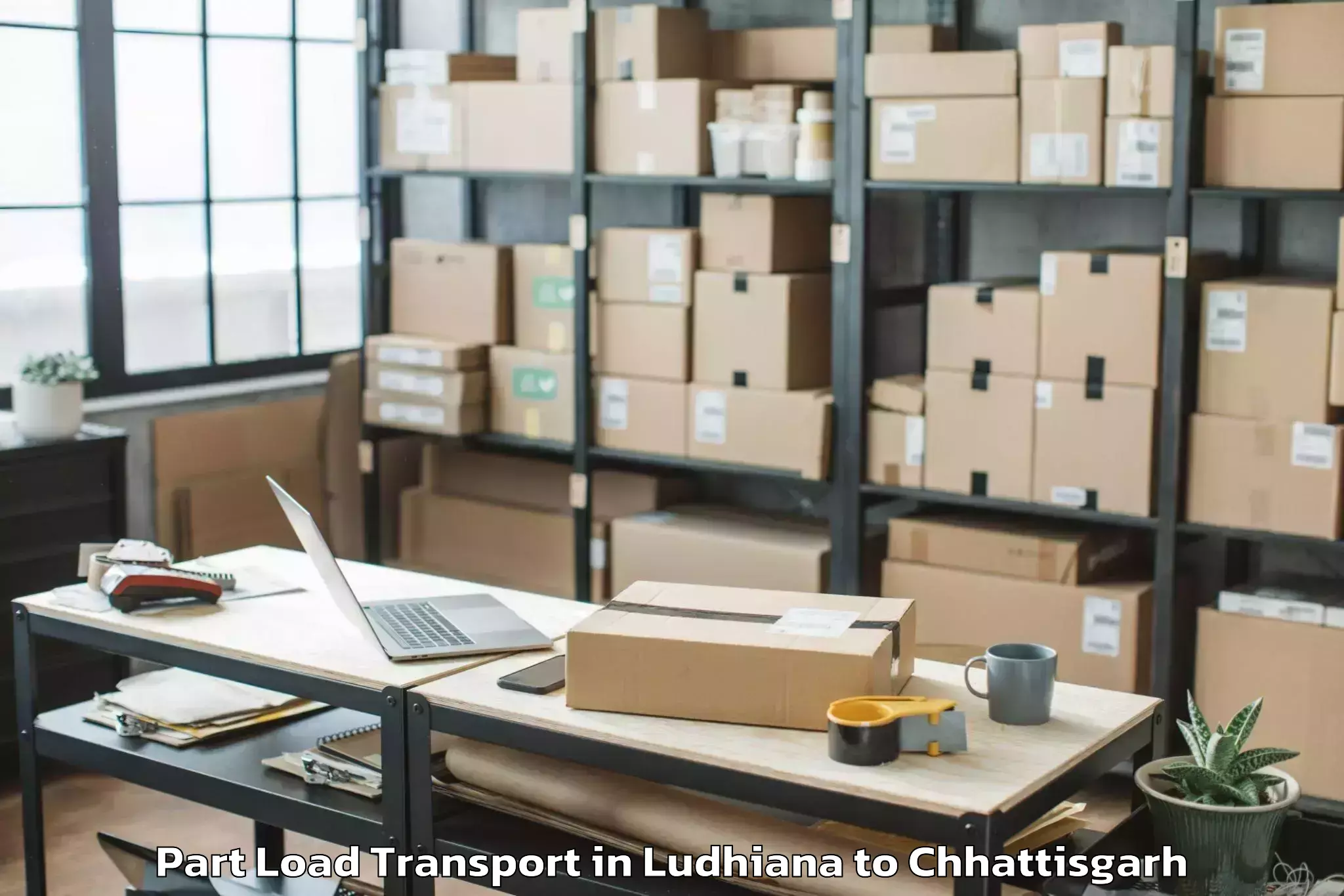 Affordable Ludhiana to Dongargaon Part Load Transport